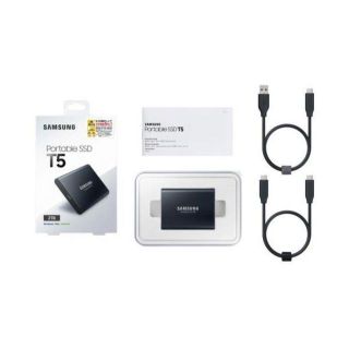 サムスン(SAMSUNG)の【新品・未開封】MU-PA2T0B/IT　外付けSSD T5 2TB(PC周辺機器)