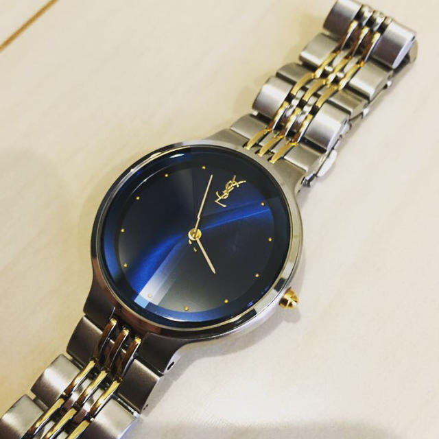 YSL サファイアブルー腕時計ファッション小物