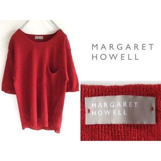 マーガレットハウエル(MARGARET HOWELL)のスコットランド製 マーガレットハウエル リネンTシャツ サマーニット Ⅱ(ニット/セーター)