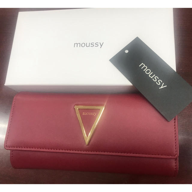 moussy(マウジー)のmoussy マウジー 長財布 財布 ワイン 未使用 箱付き レディースのファッション小物(財布)の商品写真