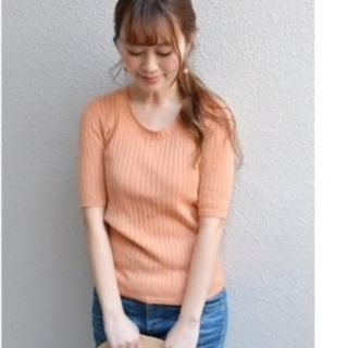 シップスフォーウィメン(SHIPS for women)の美品＊SHIPS＊半袖リブトップス(カットソー(半袖/袖なし))