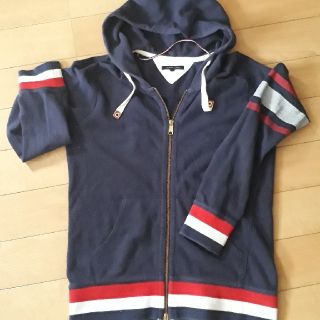 トミーヒルフィガー(TOMMY HILFIGER)の【良好】TOMMYHILFIGER Wジップアップパーカー スウェットメンズ L(パーカー)