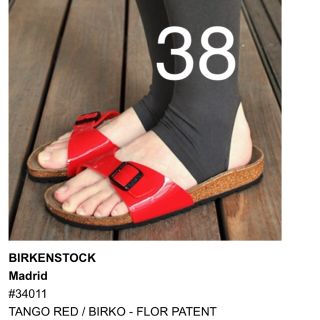 ビルケンシュトック(BIRKENSTOCK)のBIRKENSTOCK マドリッド タンゴレッド 38(サンダル)