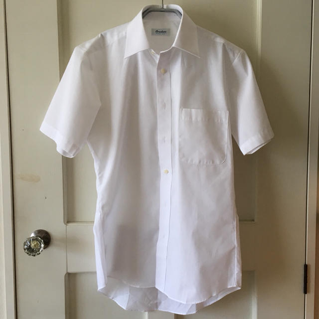 ORIHICA(オリヒカ)の半袖白Yシャツ☆サイズ37中古 メンズのトップス(シャツ)の商品写真