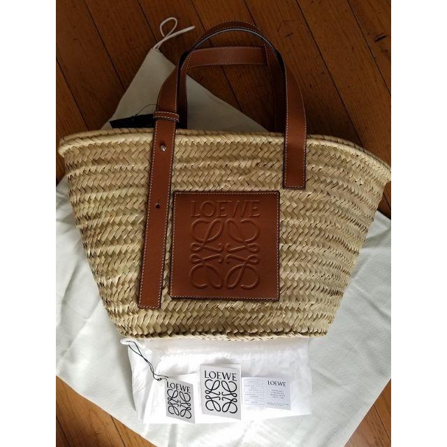 LOEWE ロエベ ミディアム Raffia バスケット バッグ-