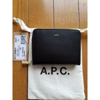 アーペーセー(A.P.C)のA.P.C. アーペーセー スムースレザー コンパクト 財布 Black(財布)