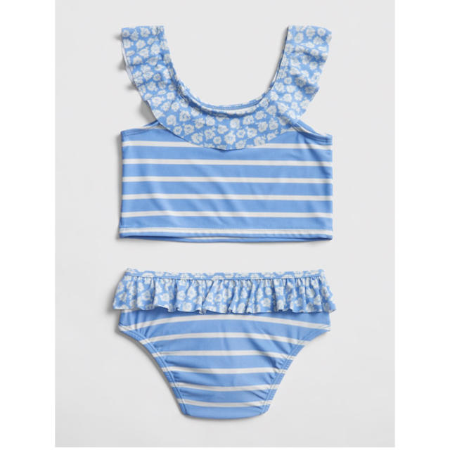 babyGAP(ベビーギャップ)の新品タグ付き♡ラッフル ストライプビキニ 👙💕 キッズ/ベビー/マタニティのベビー服(~85cm)(水着)の商品写真