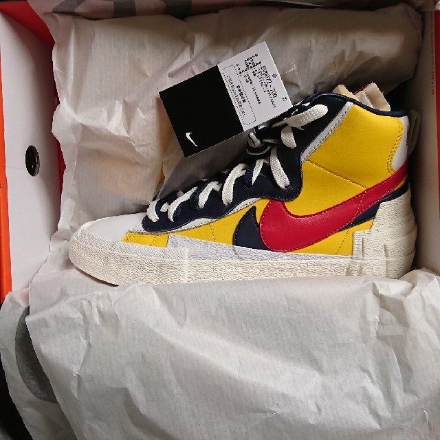 sacai NIKE Blazer MID yellow イエロー 26.5cm