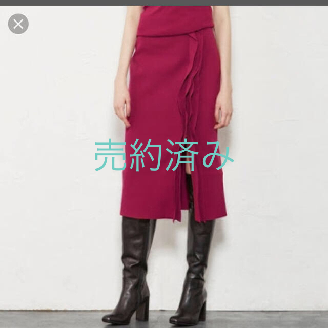 エポカ EPOCA ラマリア ニット ダブルジップスカート 完売品 ひざ丈スカート