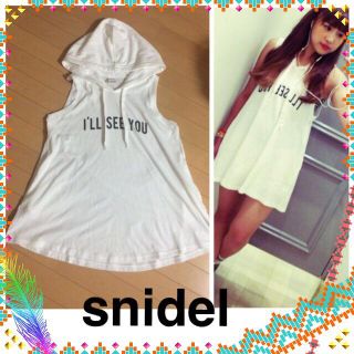 スナイデル(SNIDEL)の2014年美品スナイデル♡ロゴトップス(カットソー(半袖/袖なし))