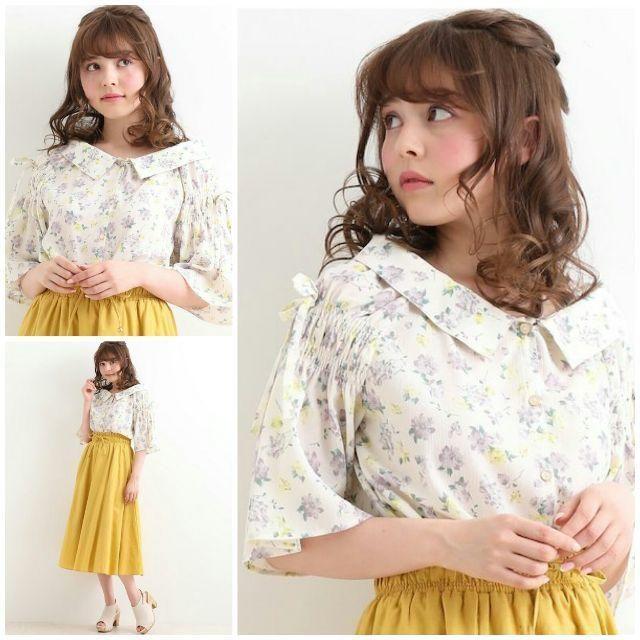 MAJESTIC LEGON(マジェスティックレゴン)のMAJESTIC LEGON☆新品♪フェミニン花柄＊2wayオフショルブラウス レディースのトップス(シャツ/ブラウス(半袖/袖なし))の商品写真