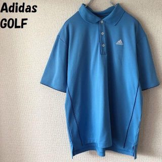 アディダス(adidas)の【人気】アディダス ゴルフ ワンポイントロゴポロシャツ ブルー サイズM(ポロシャツ)