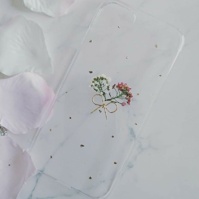 iPhoneケース　ハンドメイド　アリッサムの押し花の通販 by RSI's shop｜ラクマ