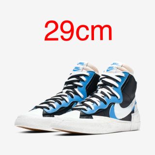 ナイキ(NIKE)のSacai × Nike Blazer Mid  ブルー(スニーカー)