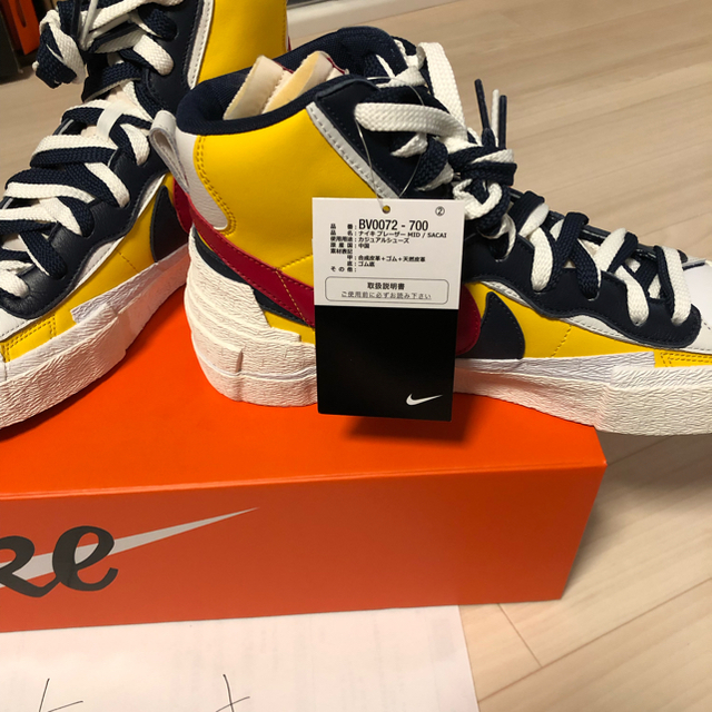 スニーカー NIKE - sacai NIKE ブレーザーMIDの通販 by あっきー's shop|ナイキならラクマ けします