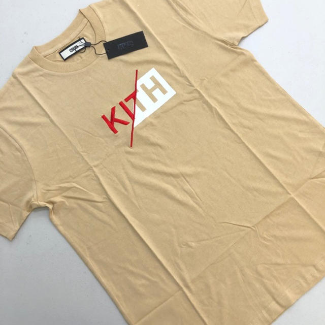 KITH（キス）SLASH BOXLOGO Tシャツ★サンド / サイズM