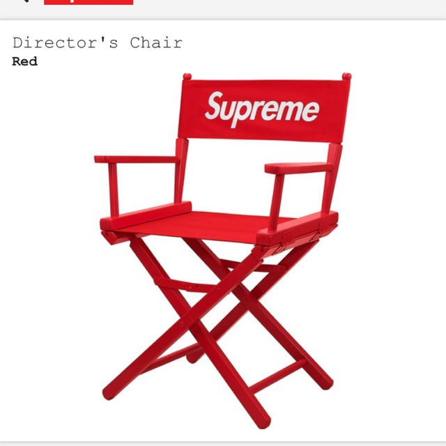 Supreme(シュプリーム)の赤 Supreme Director's Chair インテリア/住まい/日用品の椅子/チェア(折り畳みイス)の商品写真