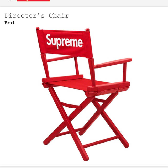 Supreme(シュプリーム)の赤 Supreme Director's Chair インテリア/住まい/日用品の椅子/チェア(折り畳みイス)の商品写真