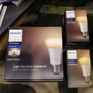 フィリップス(PHILIPS)のphilips hue スターターキットとホワイトグラデーション2個の三点セット(蛍光灯/電球)