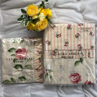 ローラアシュレイ(LAURA ASHLEY)のローラアシュレイ❤️【新品】デュベカバー&ピローカバー🌹シングルセット(シーツ/カバー)