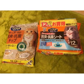 カオウ(花王)の花王 脱臭抗菌シート チップ セット 猫用 トイレ (猫)