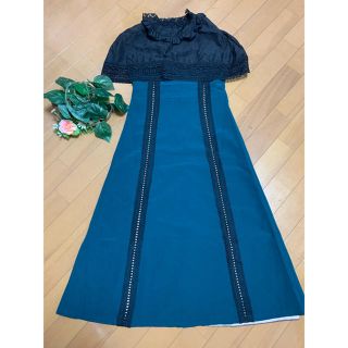 《S即購入可★新品》刺繍レース ガーリーマキシワンピース ケープドレス(ロングワンピース/マキシワンピース)