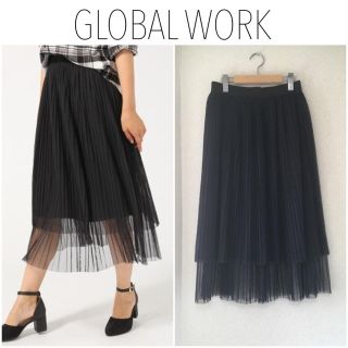 グローバルワーク(GLOBAL WORK)のGLOBAL WORK チュールティアードスカート ローリーズファーム(ひざ丈スカート)