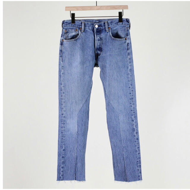 SUNSEA(サンシー)のOLD PARK SLIT JEANS BLUE メンズのパンツ(デニム/ジーンズ)の商品写真