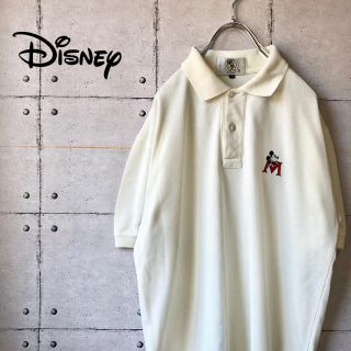 ディズニー(Disney)の【激レア】 disny ディズニー ミッキー ビッグサイズ ポロシャツ 刺繍ロゴ(ポロシャツ)