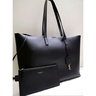 サンローラン(Saint Laurent)の2017美品◆YSLサンローラン ラージショッピング レザー トート バッグ 黒(トートバッグ)