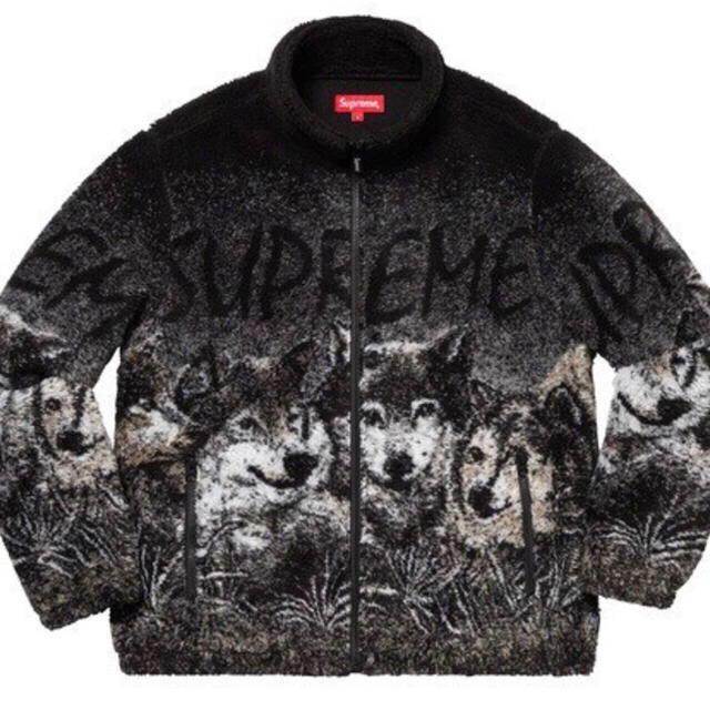 Supreme19SS Wolf Fleece Jacket Black ウルフ