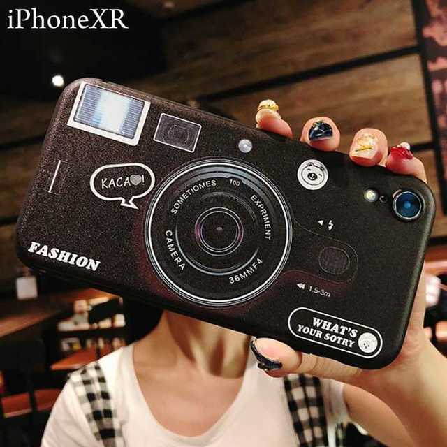 可愛い カメラ iPhoneXR ケース ブラック アイフォンxr カバー の通販 by トシ's shop｜ラクマ