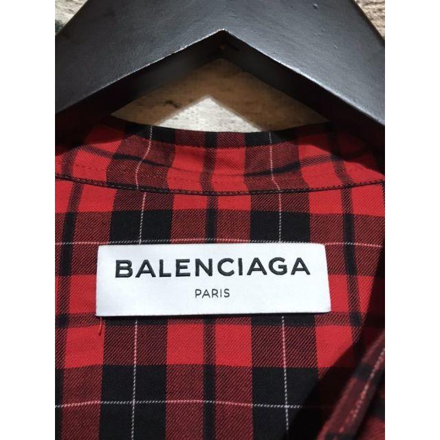 BALENCIAGA ニュースイング バックロゴシャツ バレンシアガ ネイビー