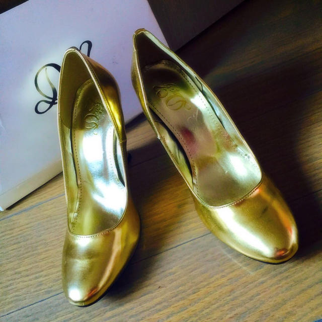 ゴールド♡ウェッジソール レディースの靴/シューズ(ハイヒール/パンプス)の商品写真