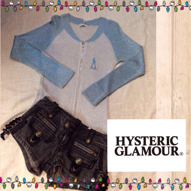 HYSTERIC GLAMOUR(ヒステリックグラマー)のヒス☆総ラメジップアップカットソー レディースのトップス(カットソー(長袖/七分))の商品写真