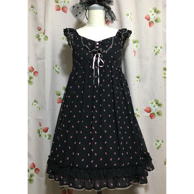 MILK(ミルク)のMILK リトルデイジー ドレス ベビードール ワンピース 黒 ピンク レディースのワンピース(ひざ丈ワンピース)の商品写真