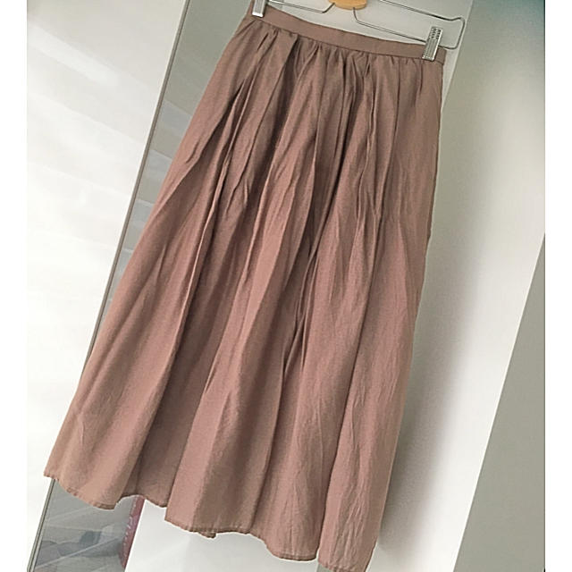 JUSGLITTY(ジャスグリッティー)のジャスグリッティー エアリースカート 1 ブラウン レディースのスカート(ロングスカート)の商品写真