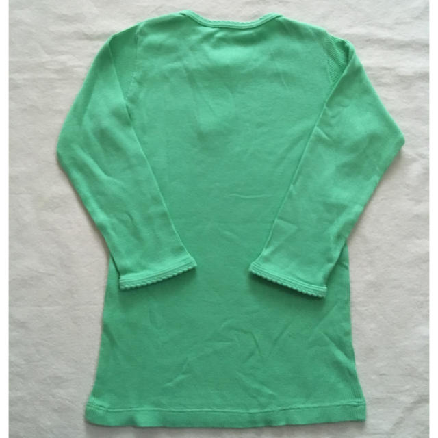 UNIQLO(ユニクロ)の『新品』UNIQLO 女の子用 7分袖 リブクルーネックTシャツ 120㎝サイズ キッズ/ベビー/マタニティのキッズ服女の子用(90cm~)(Tシャツ/カットソー)の商品写真
