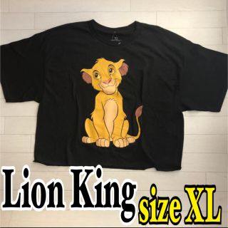 ディズニー(Disney)の【希少品】黒 シンバ 両面プリント Tシャツ (Tシャツ(半袖/袖なし))