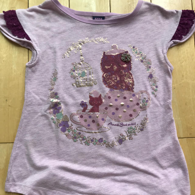 ANNA SUI mini(アナスイミニ)のアナスイミニ Tシャツパンツ 上下セット120 キッズ/ベビー/マタニティのキッズ服女の子用(90cm~)(Tシャツ/カットソー)の商品写真