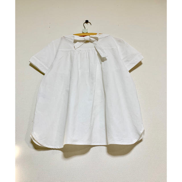 Techichi(テチチ)のテチチ バックリボン プルオーバー ブラウス シャツ Tシャツ 白 レディースのトップス(シャツ/ブラウス(半袖/袖なし))の商品写真
