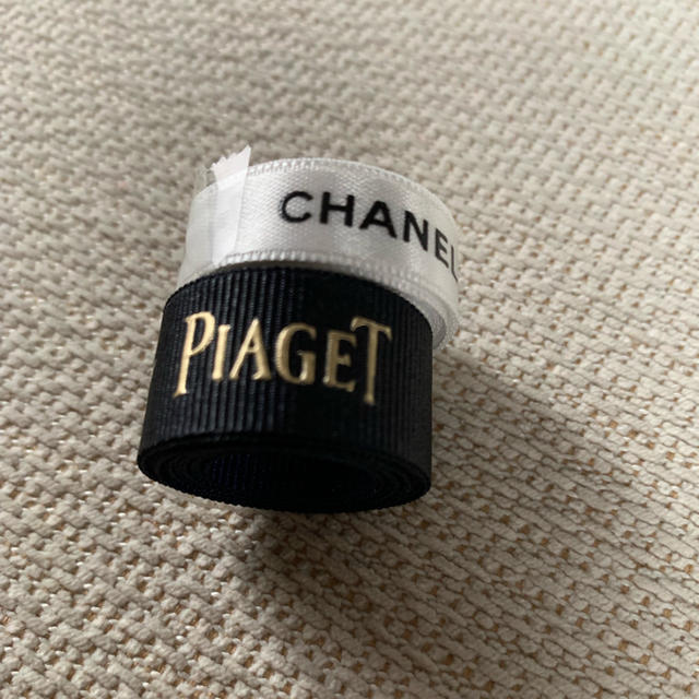 CHANEL(シャネル)のお値下げ中！ブランドリボン 【CHANEL、PIAGET】 ハンドメイドの素材/材料(各種パーツ)の商品写真