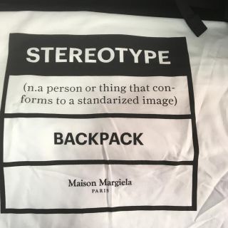 新品未使用!MAISON MARGIELA ステレオタイプ バックパック