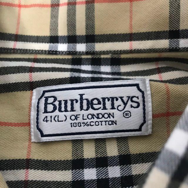 BURBERRY(バーバリー)の【H】バーバリーズ ノバチェック ロゴ刺繍 半袖シャツ ベージュ L メンズのトップス(シャツ)の商品写真