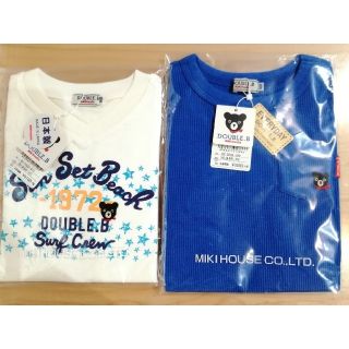 ダブルビー(DOUBLE.B)の新品✨　ダブルB　半袖　Tシャツ　100サイズ　2枚セット②(Tシャツ/カットソー)