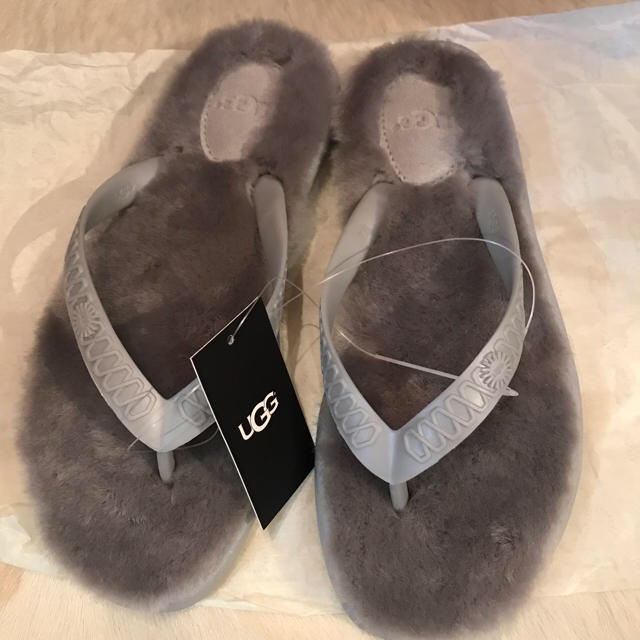 専用☆ugg ムートンビーチサンダル グレー 24cm