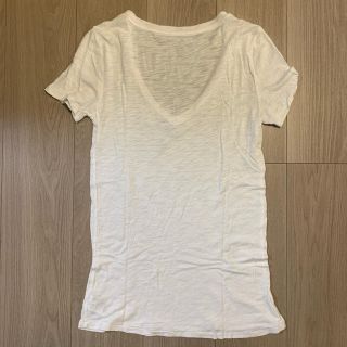 アメリカンイーグル(American Eagle)のアメリカンイーグル エアリー 無地 白 Vネック Tシャツ(Tシャツ(半袖/袖なし))