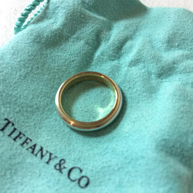 Tiffany & Co.(ティファニー)のAYA様専用！【値下げ】本物１８金　ティファニー ミルグレイン 8号 レディースのアクセサリー(リング(指輪))の商品写真