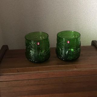 イッタラ(iittala)の♪イッタラ♪フルッタ  グリーン２個(グラス/カップ)