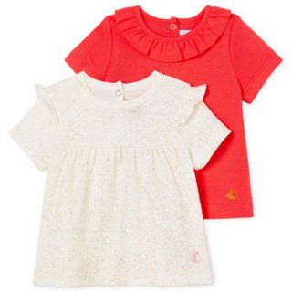 プチバトー(PETIT BATEAU)のラスト◎ 半袖カットソー２枚組(Ｔシャツ)